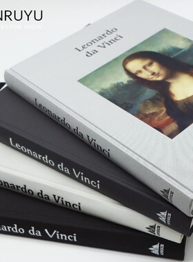 黑白灰精装达芬奇艺术书架装饰书真书摆件英文原版 d vinci