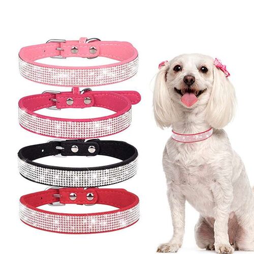 Pet Collar Shiny Rhinestone Dog Collar Small and Medium Dog