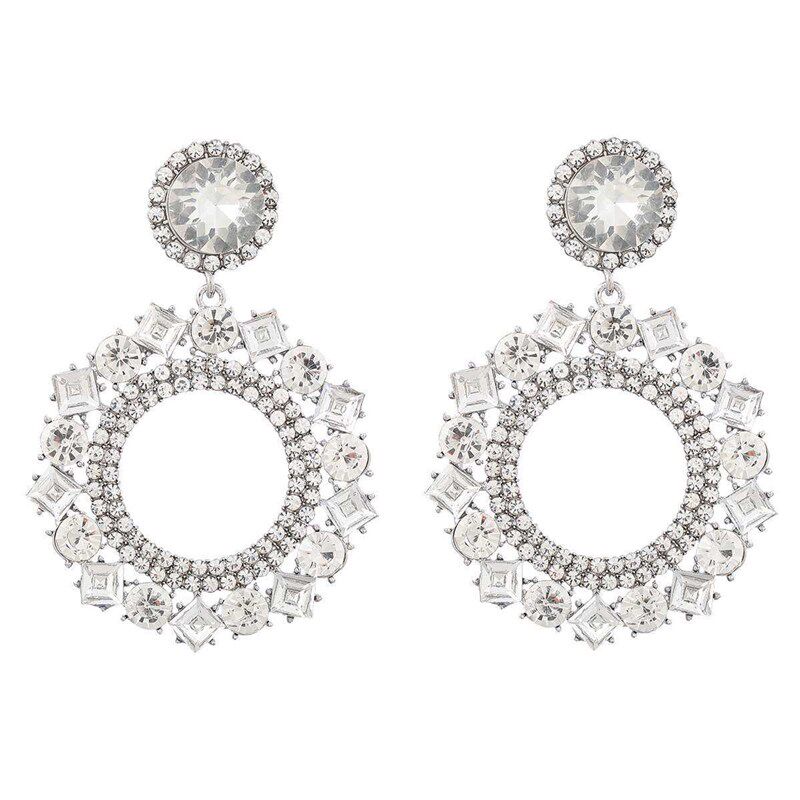 Exaggerated Fashion Color Diamond Round Alloy Diamond Rhines