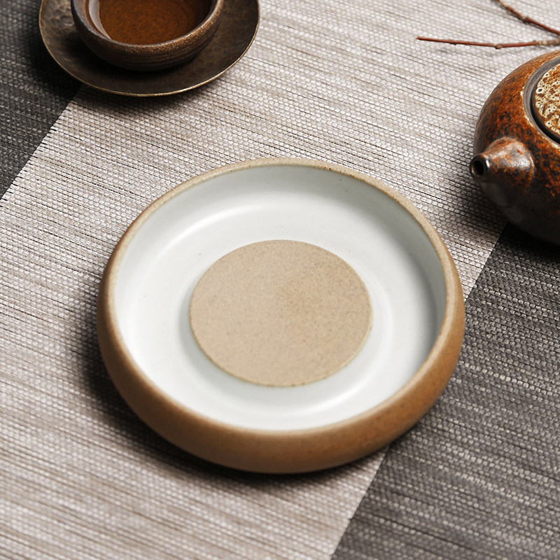 藤编紫砂养壶垫壶承 干泡台茶盘壶托垫子茶碟呈 粗陶茶具配件底座