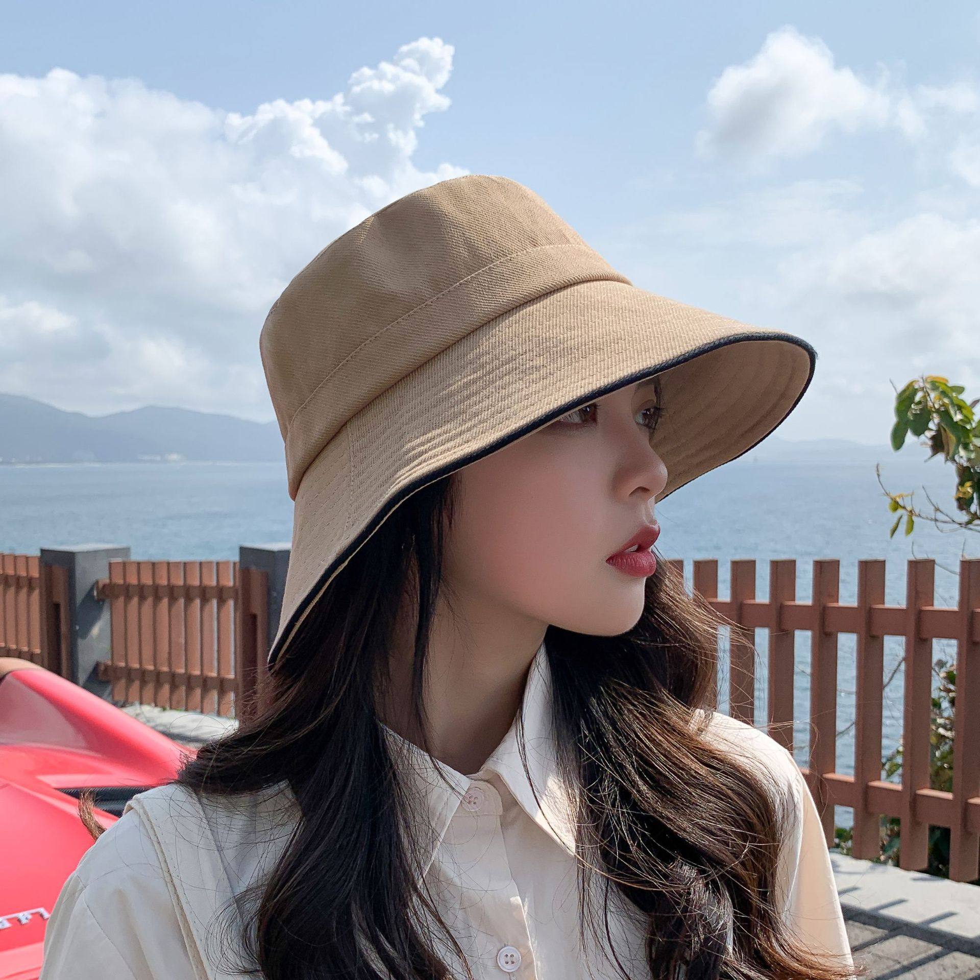 帽子女大码渔夫帽春夏季韩版防紫外线显脸小防晒百搭大头围遮阳帽,服饰配件/皮带/帽子/围巾,防晒帽,淘宝优惠券,粉丝福利购,淘宝优惠卷