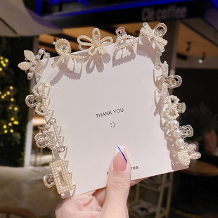 高级设计感抓夹小号珍珠发夹侧边刘海头发夹子夹发饰发卡头饰