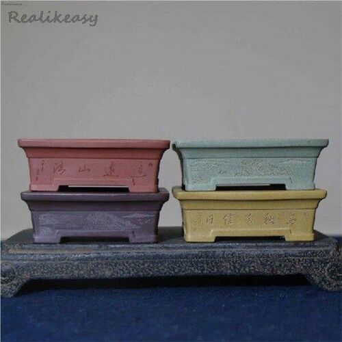 2025 Purple Clay Flower Pot Chinese Square Flower Pot
