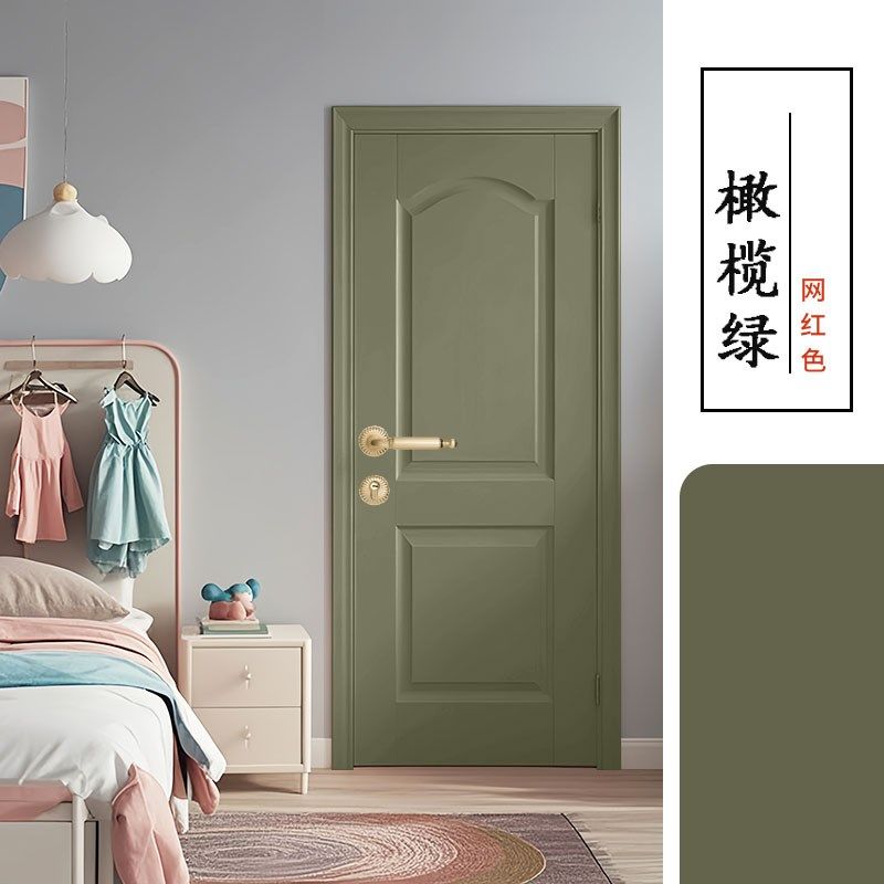 舍下水性木器漆复古绿色木质家具翻新漆入户旧木门改色漆专用油漆