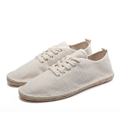 Summer Linen Breathable Casual Flats Shoes Men Espadrilles L