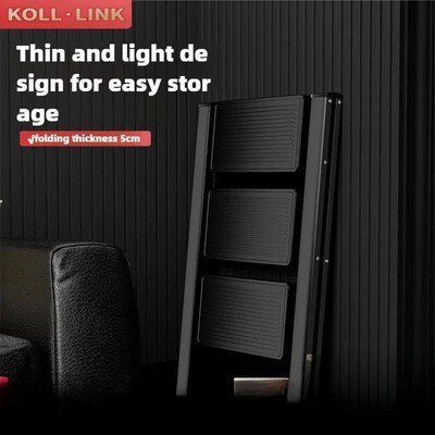 Folding 3-Step Ladder Sturdy Step Stool for Adults 330 lbs C