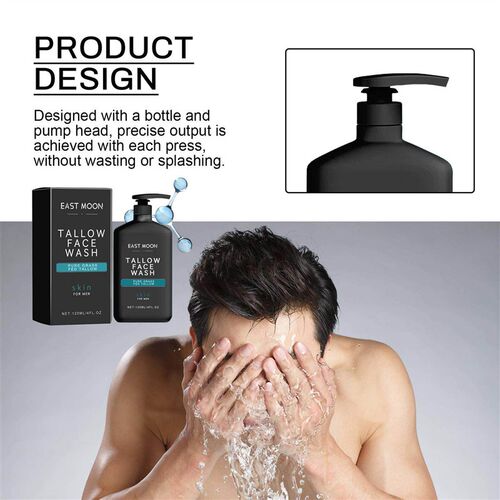 EAST MOON Mens Daily Facial Cleanser - Deep Cleansing for R