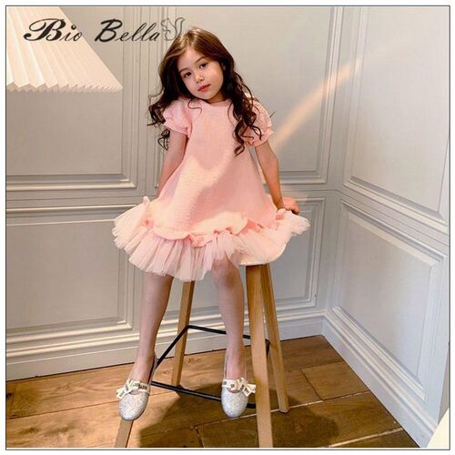 Princess Girls Summer Dress Cotton Tutu Lace Kids 2-9 Years