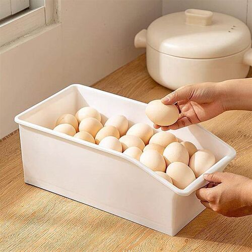 Egg storage basket, pull-out style refrigerator and freezer