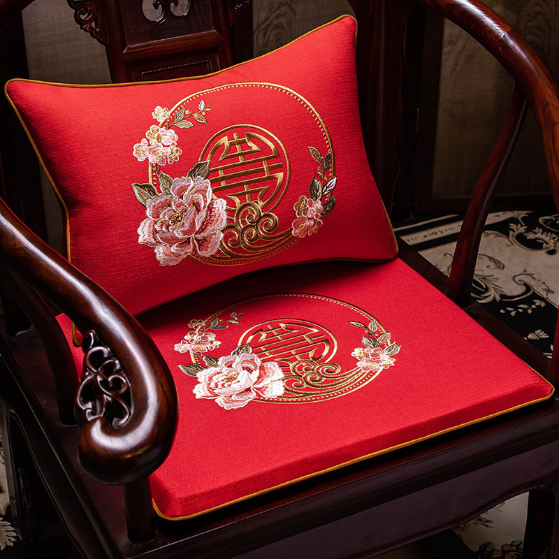 中式茶椅垫坐垫四季通用实木茶桌餐椅子红木沙发太师椅圈椅座垫定,居家布艺,椅垫,淘宝优惠券,粉丝福利购,淘宝优惠卷