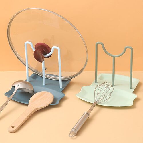 Kitchen Organizer Pot Lid Storage Rack Shelf Countertop Punc