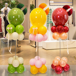 开业气球装饰商店活动促销店庆红色喜庆氛围场景布置立柱门口路引