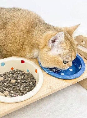 Non Slip Cat Dog Food Water Bowl Holder All in One Anti Tip