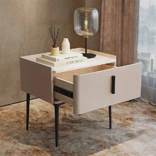 Bedside table modern light luxury style solid wood Italian