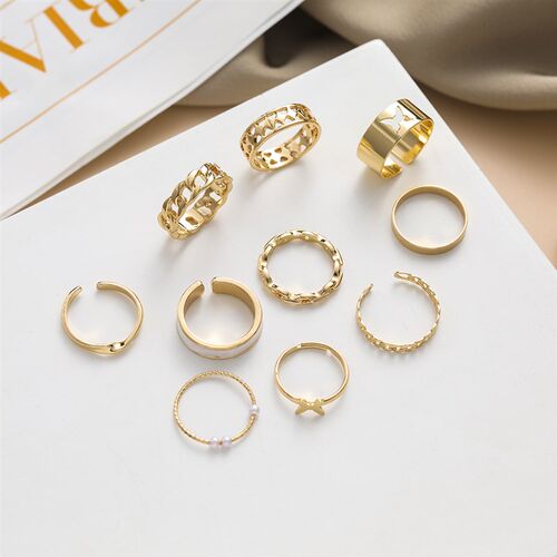 Bohemia Butterfly Hollow Knuckle Ring Set Womens Vintage Me