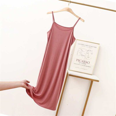 Modal Large Size Outer Wear Slip Skirt Womens Summer Loose