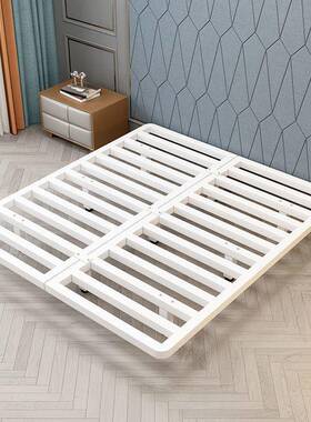 网红约代15942悬浮床米米意简式轻奢无床头铁艺床架双床人铁床现