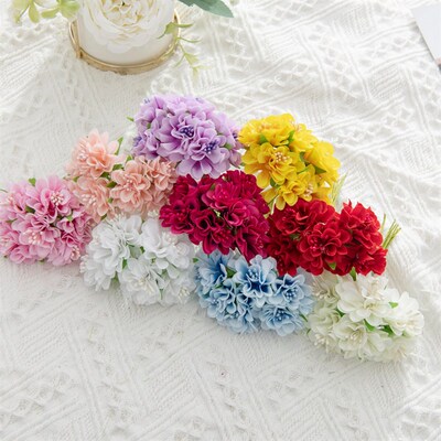 18PCS Artificial Flowers Bouquet Stamen Wedding Party Christ