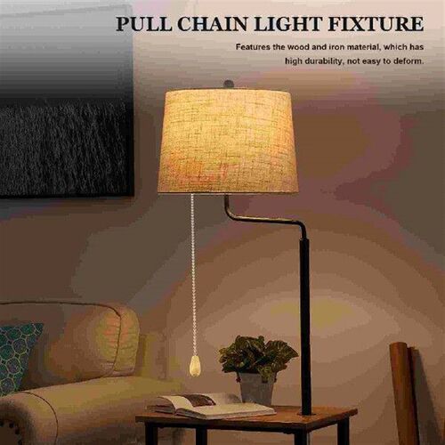 Light Switch Pull for Bathroom Cord Fixture Hand Drawn Wood
