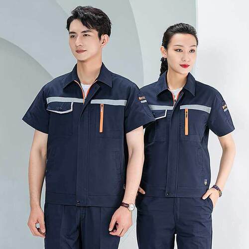 Summer Short-sleeved Work Clothes Suit Mens Wear-resistant
