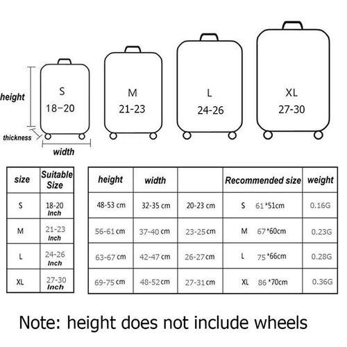 Fashion Suitcase Cover High Elastic Geometry Love Heart Shap