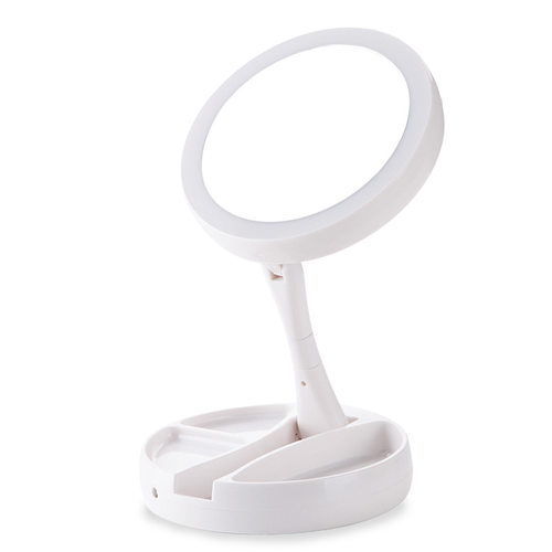 Led Two-sided 10x Magnifying Makeup Mirror 双面LED折叠化妆镜