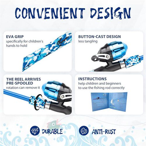 kids fishing rods  Portable Telescopic Lure Pole Combo Kit