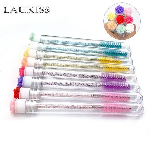 Reusable 50pcs Eyelash Brush Tube Eyelash Wands Eyebrow Brus