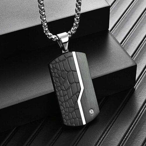 Mens fashion stainless steel room light sand black pendant