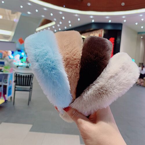 Sweet Retro Women Elegant Rabbit Fur Hairbands Hair Accessor