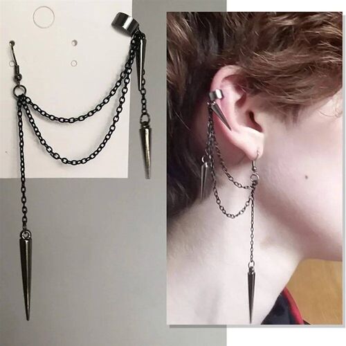 New Fashion Creative rend Mens Retro Black Tassel Long Chai