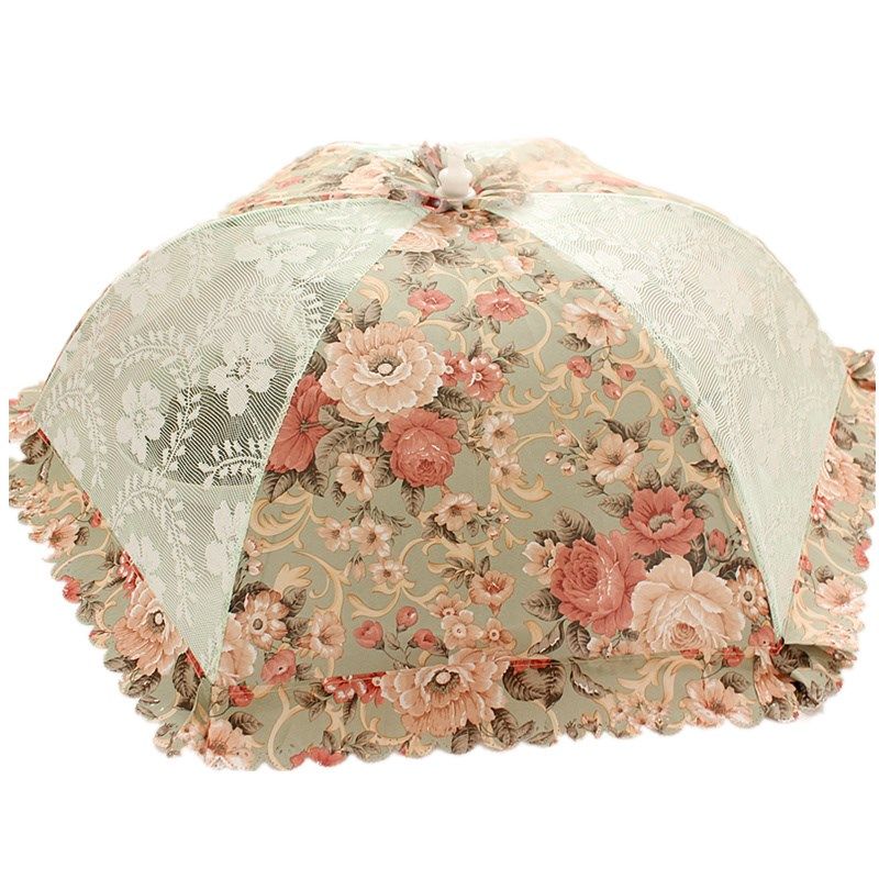 可折叠饭菜罩圆形蕾丝餐桌罩食品碗菜伞欧式防蝇罩子饭桌菜盖子,收纳整理,餐桌罩,淘宝优惠券,粉丝福利购,淘宝优惠卷