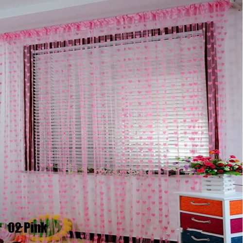 Colorful Romantic Love Pattern Line String Curtain Window Do