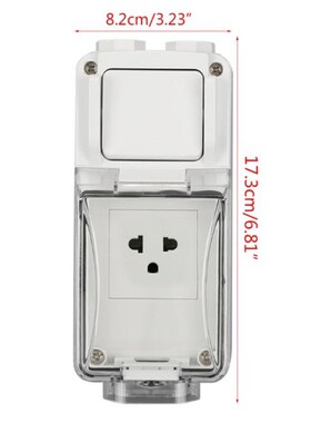 US/UK Plug Electrical Wall Socket Waterproof Outdoor Power O