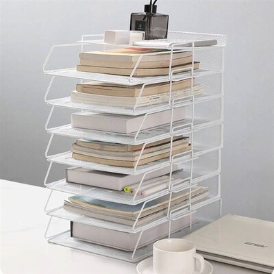 Desktop Organizer Stackable File Rack Fashion Minimalism Pap
