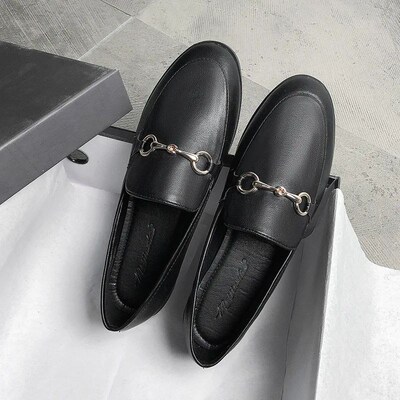 Women Shoes Ladies Flat Fashion Vintage British Leather Oxfo