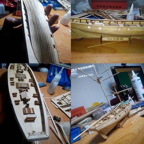 Scale Assembling Building Kits Ship Model Wooden Sailboat To