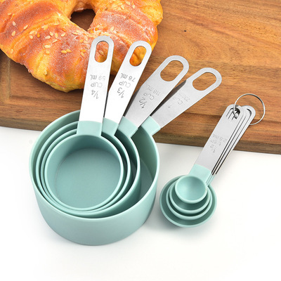4 Pcs Stainless Steel Handle Measuring Cup Spoon Set Tools