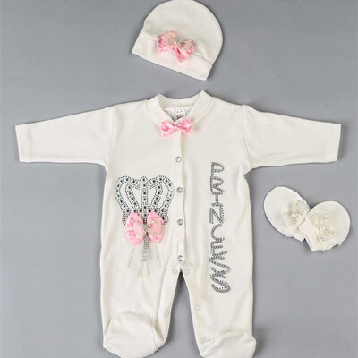 Baby Rompers Girl Boy Newborn Suit Clothes 3 pcs Set Cotton