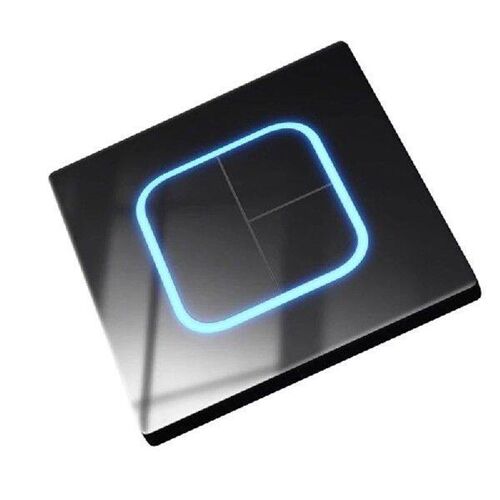Modern Electrical Light Switches Tempered Glass Panel Wall