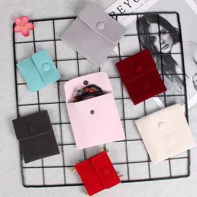 10pcs/Lot Jewellery Pouch Packaging Bag Soft Velvet Gift Bra