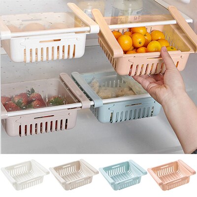 Kitchen Fruit Food Storage Box Plastic Clear Fridge Organize
