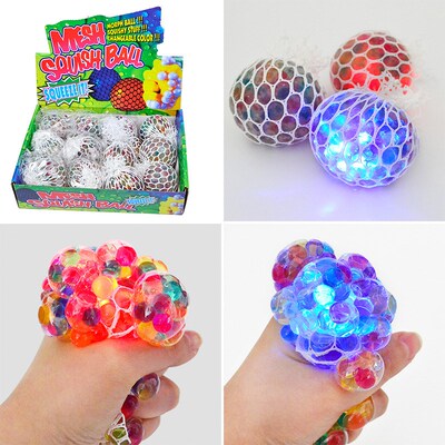 Glitter Foam Led Colored Bead Grape Vent Ball Antistress Str