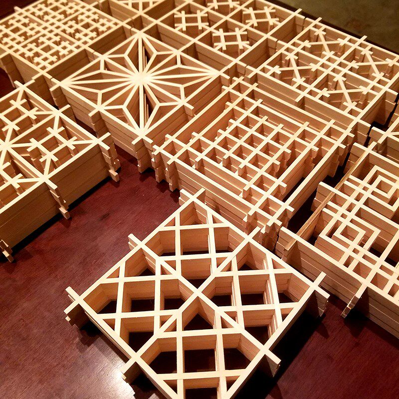 【样品】永宁组子组子细工样品 十个图案 每样一个从组子开始吧
