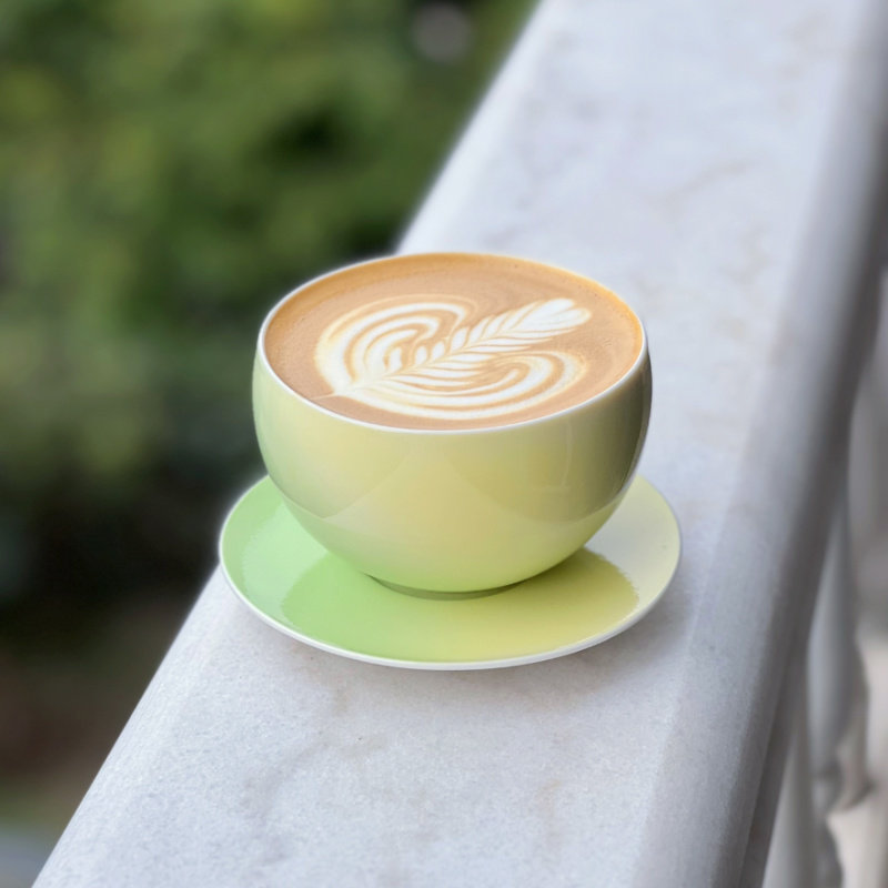 窑宝宣 渐变色蛋杯大丸子杯手作咖啡杯家用咖啡拉花杯精致女280ml