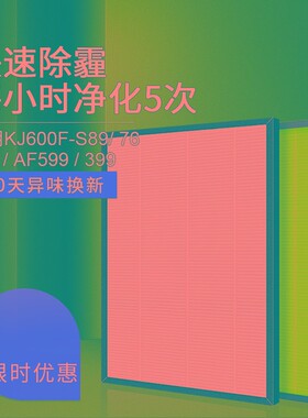 适配泰拉蒙空气净化器滤芯S89滤网P92/KJ600F/820F/93/C50/AF599