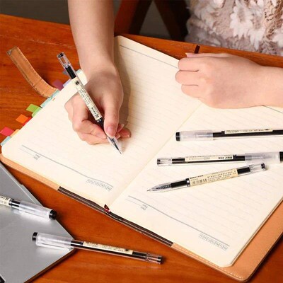 54Pcs/Set 0.35mm Gel Pens Office School Exam Sign Ballpoint