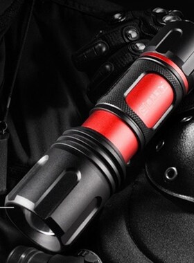 IPX66 strong light flashlight rotating zoom rechargeable sup