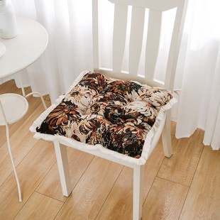 莫奈油画风格秋冬加厚防滑坐垫屁垫办公室椅垫家用椅子软座垫