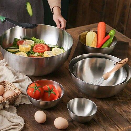 Meal Prep Stainless Steel Mixing Bowls Heavy Duty for Space